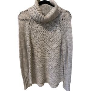 Sanctuary Open Weave Gray Sweater Women's Size Small Oversized Chunky Knit Cabin